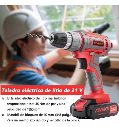 Kit Taladro Eléctrico Atornillador Inalambrico Atverce