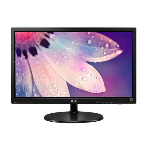 Monitor led lg 19m38h-b 18.5 hd 1366x768 aspecto 16:9, 60 hztr 5ms panel tn vga negro pantalla pc