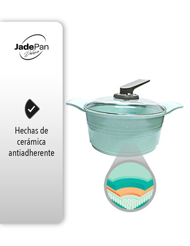 SET DE 1 SARTEN Y 1 CACEROLA CON RECUBRIMIENTO DE JADE, 24CMS 