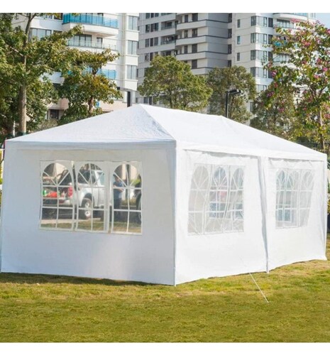 Carpa toldo 9x3 m. con ventanas impermeable 