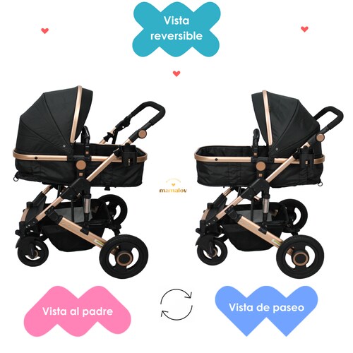 Carriola Para Bebes 3 En 1 Confety World Orión Negra