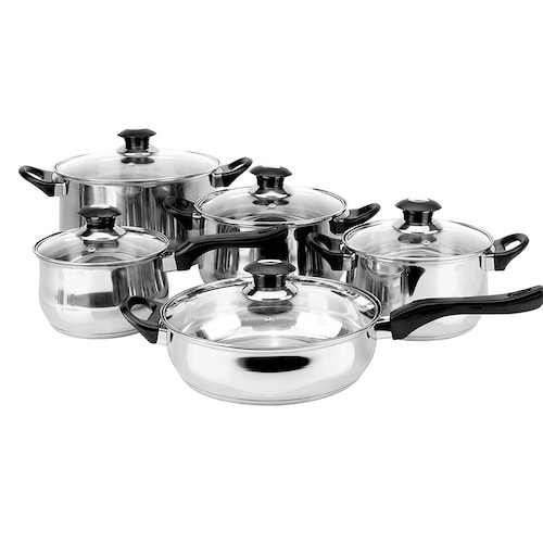 Bateria de cocina 10 piezas family acero inox magefesa