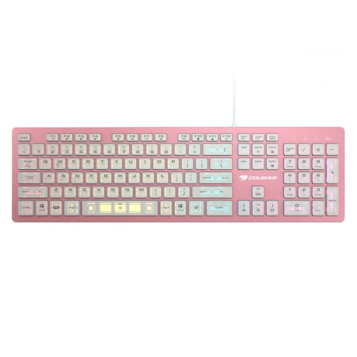Teclado Gamer Cougar Vantar AX Alámbrico RGB Rosa Inglés.