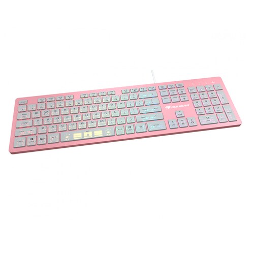 Teclado Gamer Cougar Vantar AX Alámbrico RGB Rosa Inglés.