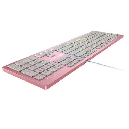Teclado Gamer Cougar Vantar AX Alámbrico RGB Rosa Inglés.