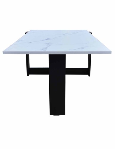 Mesa de Centro rectangular Hogare con cubierta tipo Mármol, Diseño elegante y moderno