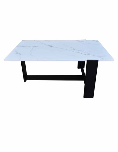 Mesa de Centro rectangular Hogare con cubierta tipo Mármol, Diseño elegante y moderno