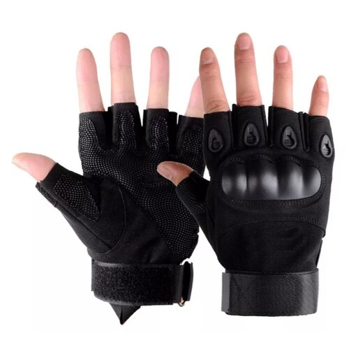 Guantes Tacticos Nudillos Almohadillas Militar Medio Dedo.