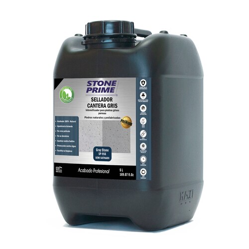 Sellador para piedra cantera gris claro Stone Prime Acabado húmedo 5 litros 