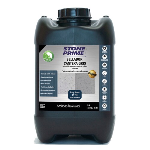 Sellador para piedra cantera gris claro Stone Prime Acabado húmedo 5 litros 