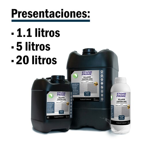 Sellador para piedra cantera gris claro Stone Prime Acabado húmedo 5 litros 