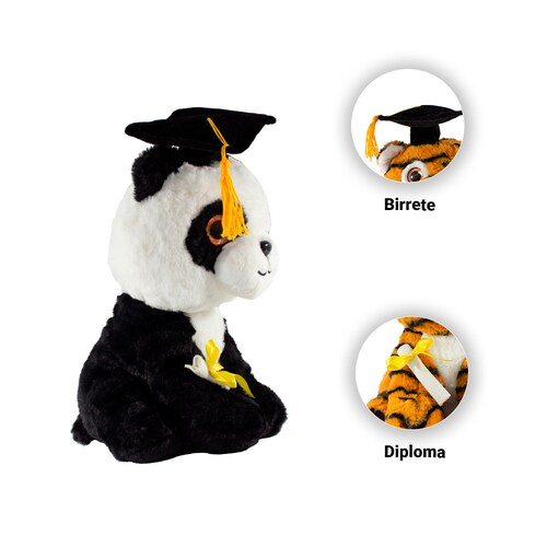Regalo Peluche de Panda Graduación para Ella o El, Peluche Suave con birrete de graduación Diploma, Clase de 2023