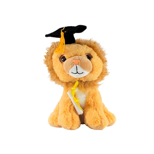 Regalo Peluche de Leon Graduación para Ella o El, Peluche Suave con birrete de graduación Diploma, Clase de 2023