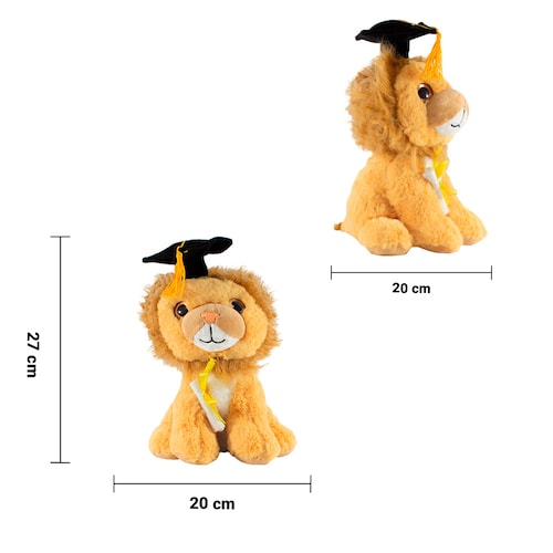 Regalo Peluche de Leon Graduación para Ella o El, Peluche Suave con birrete de graduación Diploma, Clase de 2023