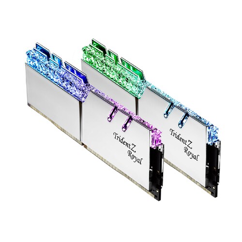 Memoria Ram Dimm Ddr4 G.skill Trident Z Royal Plata RGB 16GB (8GBx2) 3600MHZ // F4-3600C18D-16GTRS