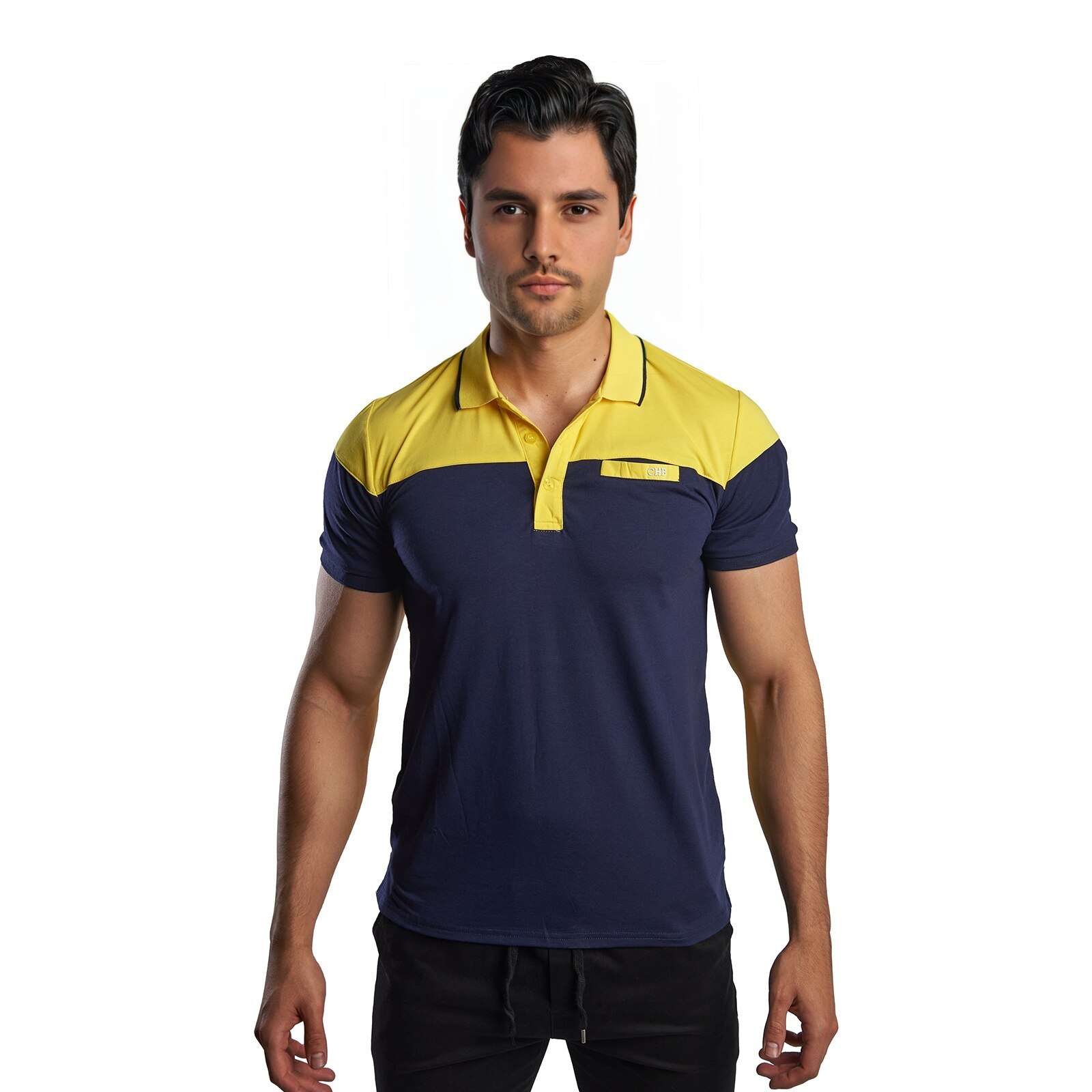 Playera tipo polo discount lisa