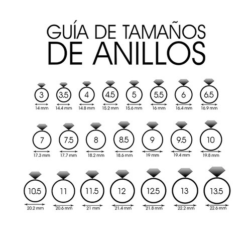 Anillo Rubi 0.50quilates Oro blanco