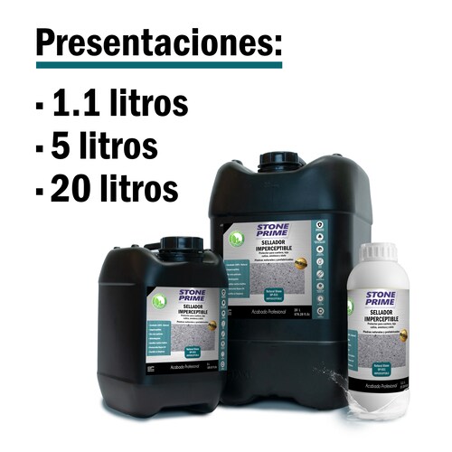 Sellador hidrofugante imperceptible para cantera Stone Prime Acabado natural 5 litros