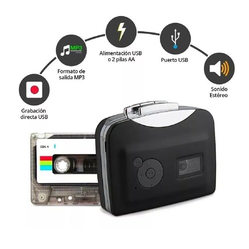 Reproductor Para Cassette Cassettera Portátil Con Radio Fmam