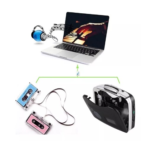 Reproductor Para Cassette Cassettera Portátil Con Radio Fmam