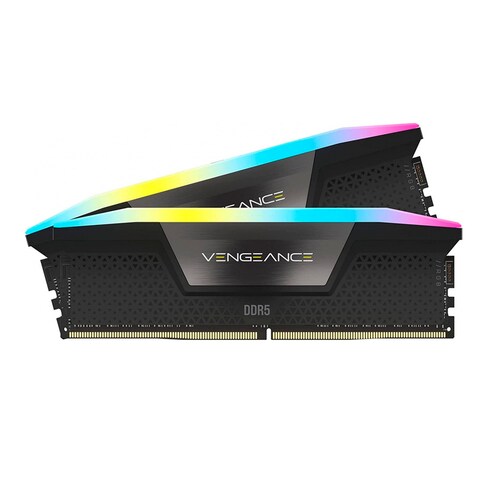Kit Memoria RAM Corsair Vengeance DDR5 5200MHz 32GB (2 x 16GB) RGB Negro