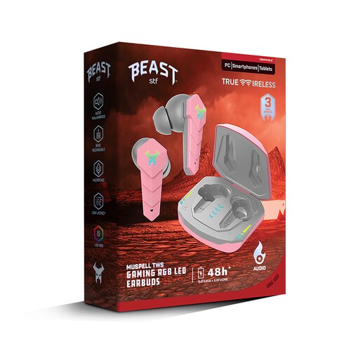 Audífonos TWS Gaming Muspell Stf Color Rosa
