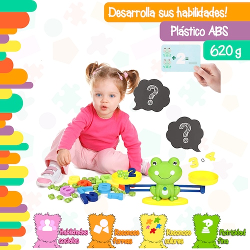 Juego de aprendizaje balanza matemática de equilibrio 