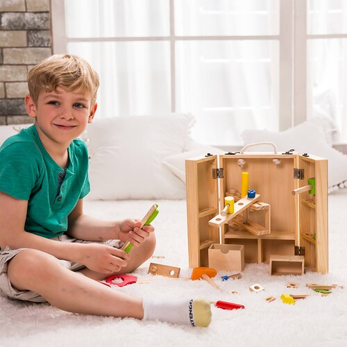Caja de herramientas de madera