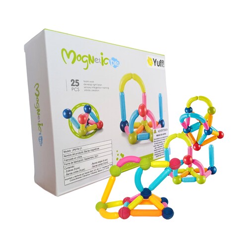 Juego de 24 esferas magnéticas y varillas de construcción