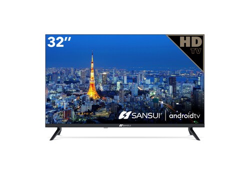 Pantalla Sansui 32" Full HD, Android TV equipado con Google assistant 3HDMI, 2USB, 1Optical Bluetooth