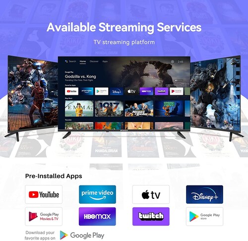 Pantalla Sansui 32" Full HD, Android TV equipado con Google assistant 3HDMI, 2USB, 1Optical Bluetooth