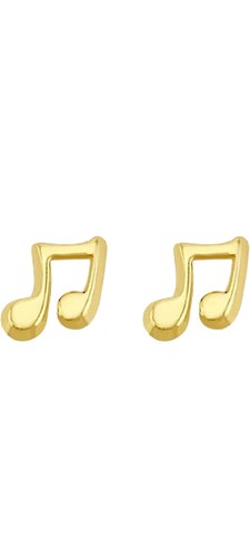 Broquel Nota Musical En Oro De 10 K + Obsequio + Envío