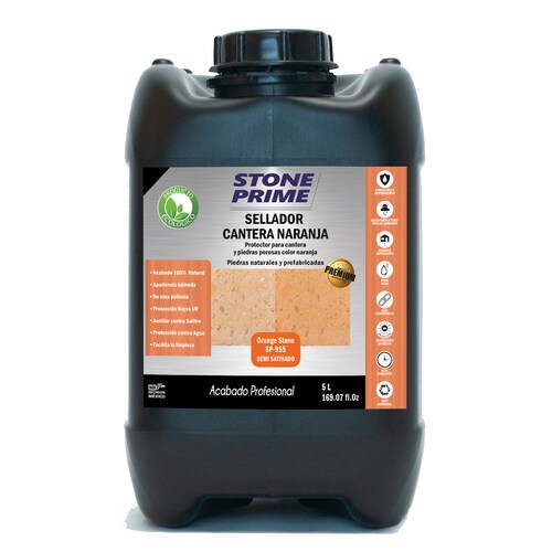 Sellador para piedra cantera naranja Stone Prime Acabado mojado 5 litros