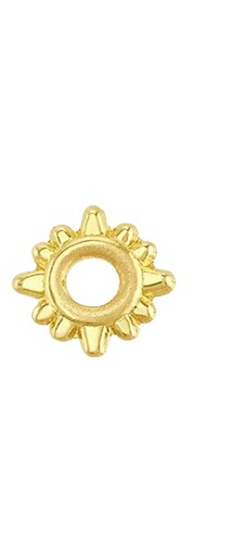 Broquel Sol Diamante Rayos En Oro De 10 K + Obsequio + Envío