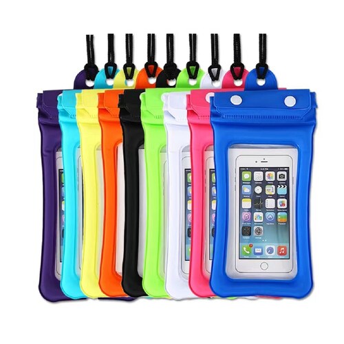 Funda para Celular Sumergible con TRIPLE BROCHE DE SEGURIDAD Y FLOTADOR