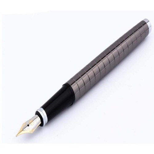 Plumas Fuente para Dibujo MXBYF-003-2 1pza 0,5mm Punta Gris 1 Tinta Morada Acero Inoxidable Para Cartucho SmallCartri 3,4mm, SolidSilver