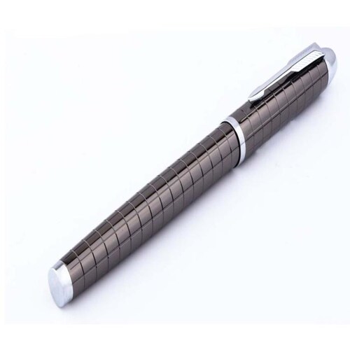 Plumas Fuente para Dibujo MXBYF-003-2 1pza 0,5mm Punta Gris 1 Tinta Morada Acero Inoxidable Para Cartucho SmallCartri 3,4mm, SolidSilver