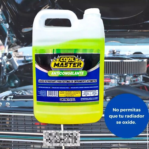 Anticongelante Cool Master Amarillo Galón 3.78lt Listo para Usar