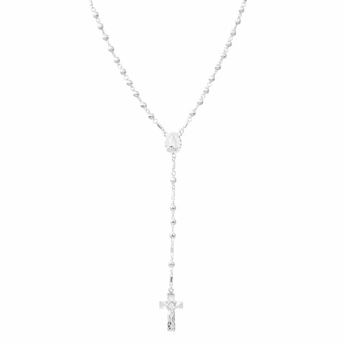  Collar de Rosario en fina plata ley .925