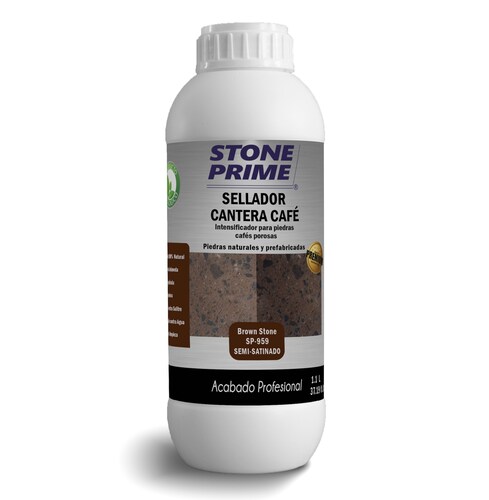 Sellador para piedra cantera café Stone Prime Acabado mojado 1.1 litros