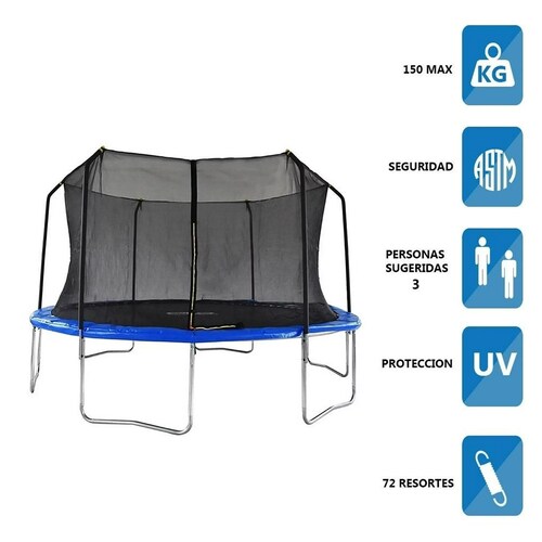 Trampolín Athletic Works 12 Pies con Malla de Seguridad 3.7mts