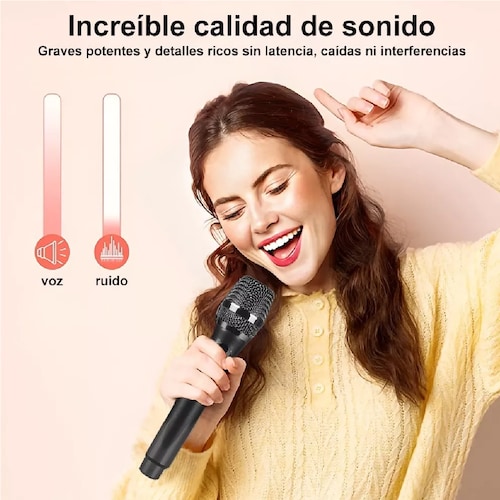 Profesional Microfono Inalambrico Karaoke Musicales General Gris