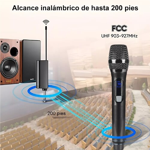 Profesional Microfono Inalambrico Karaoke Musicales General Gris