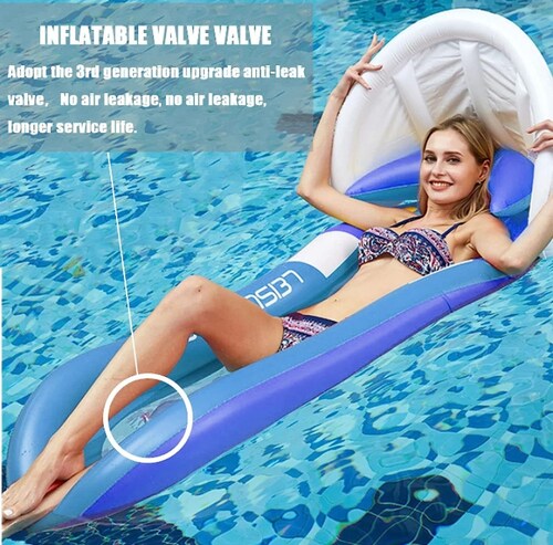 Flotador tumbona con toldo para piscina 