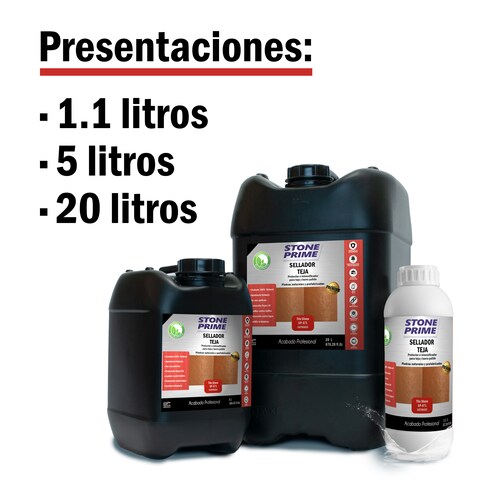 Sellador para teja y barro pulido Stone Prime Acabado mojado 20 litros