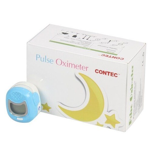 Oxímetro Pediátrico Contec CMS50QA con Batería Recargable y Pantalla Lcd Monocromática 
