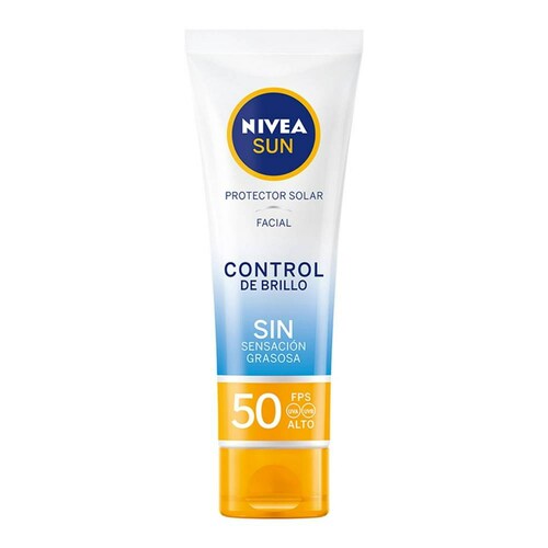 NIVEA Protector Solar Facial Control De Brillo (50 ml), con Efecto Matificante de Larga Duración