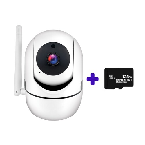 Cámara Seguridad WiFi robotizada con memoria MicroSD 128GB
