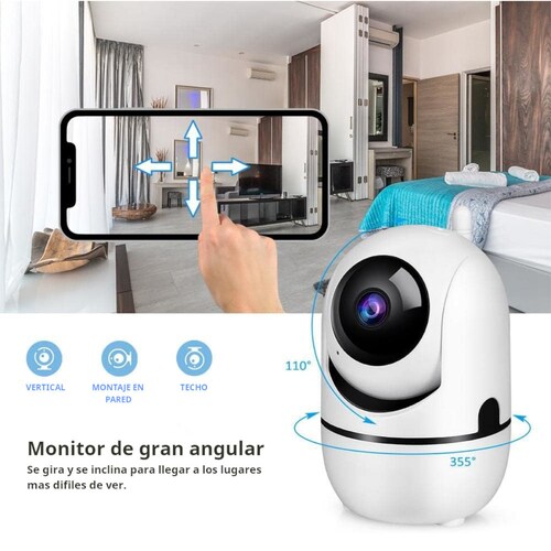 Cámara Seguridad WiFi robotizada con memoria MicroSD 128GB
