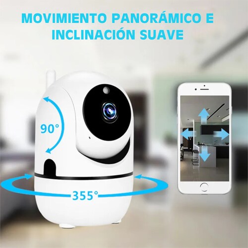 Cámara Seguridad WiFi robotizada con memoria MicroSD 128GB